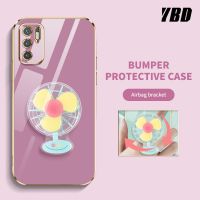 YBD เคสโทรศัพท์แบบเรียบง่ายสำหรับ Xiaomi POCO M3 Pro 4G 5G Redmi Note 10 5G Note 10T 5G Xiaomi POCO X3 GT สเตอริโอพัดหลากสีเคสกันกระแทกกล้องคลุมทั้งหมด