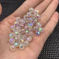 100pcs DIY handmade beaded bag AB color transparent white 32-ted corner beads Symphony bag woven beads loose beads