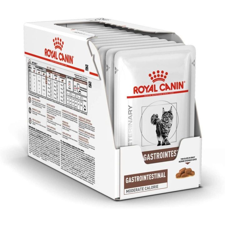 [ ส่งฟรี ] Royal Canin Gastro Intestinal Pouch บรรจุ 12 ซอง สำหรับแมวถ่ายเหลว