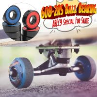 ABEC9 608 2RS Inline Roller Skate ล้อแบริ่ง 608 ฿ Anti Rust แบริ่งลูกสเก็ตบอร์ด 608RS สีแดงปิดผนึก 8x22x7 มม.เพลา-SYU STORE