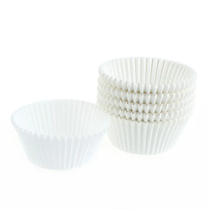 Firdausus 100pcs white cupcake paper cases cupcake paper cups for