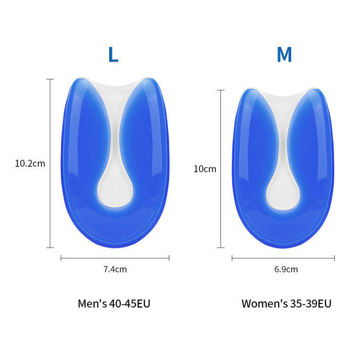 hailicare-เบาะรองนั่งรองเท้าซิลิโคน-1-คู่แผ่นเจลรองส้นเท้ารูปตัวยู-การบรรเทาการดูดซับแรงกระแทกความดันเท้า-plantar-fasciitisปวดเท้า-ส้นนุ่ม-ใส่สบาย-ยางยืด-unisex