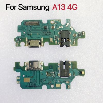 เดิมชาร์จพอร์ต USB แท่นเสียบปลั๊กเชื่อมต่อบอร์ดชาร์จสายยืดหยุ่นไมโครโฟนสําหรับ Samsung Galaxy A13 A135F 4G
