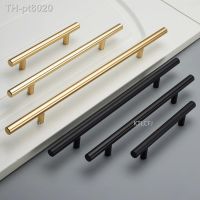 Furniture Handles Wardrobe Door Pull Stainless Steel Drawer Handle T Bar Straight Kitchen Long Cabinet Closet Knob Black Silver