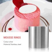 8 Pieces Stainless Steel Mousse Rings Round Biscuit Cutter Cake Mold Kitchen Baking Pastry Tool for Tart,Fondant,Etc