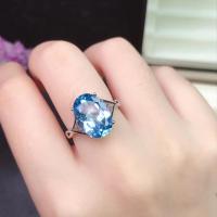 8 carat natural topaz ring large gemstone color exquisite craftsmanship 925 silver inlay