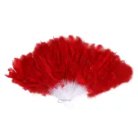 LADIES FEATHER FAN 1920s MOULIN ROUGE BURLESQUE FANCY DRESS COSTUME ACCESSORY