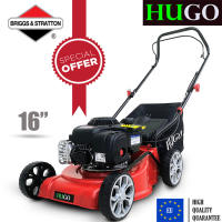 BRIGGS &amp; STRATTON 16" (40ซม.) เครื่องตัดหญ้าเบนซิน 125cc, เครื่องตัดหญ้า 4 ล้อ, เครื่องตัดหญ้ามือผลัก HUGO BS40-E(B&amp;S300E) + Honda 4T SAE 30