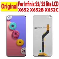 6.6 "ของแท้สำหรับ Infinix S5อะไหล่สำหรับซ่อมชิ้นส่วนจอสัมผัสแอลซีดีของเครื่องแปลงดิจิทัล X652สำหรับ INFINIX S5 Lite LCD