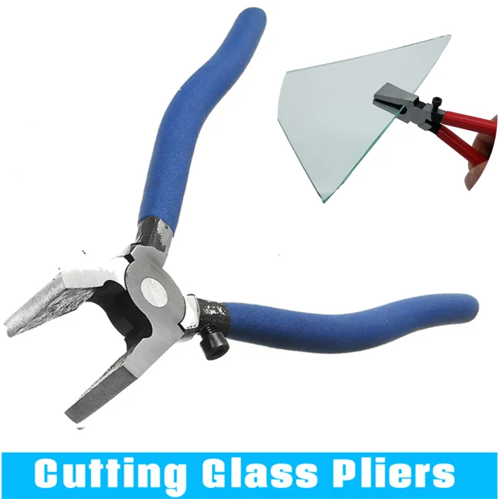 Nonslip Handle Breaking/Cutting Glass Pliers Stained Glass Tools Flat