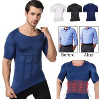 Mens Body Shaping T-Shirt Slimming Body Shaper Correct Posture Abdominal Control Compression Mens Underwear Corset