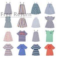 ZZOOI Childrens Dress 23 spring summer WYN Dress Girls Mid-length Printed Dress Denim Princess Dress with Same Vest