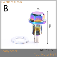 Excellent M12 M14 M16อลูมิเนียมอัลลอยด์แม่เหล็กน้ำมันท่อระบายน้ำ Bolt Oil sump Drain plug nuts