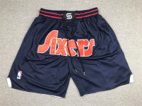 กางเกงพ็อกเก็ตผู้ชาย Philadelphia 76ers Just Don 2022 City Edition Swingman Jersey Shorts - Navy