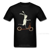 Scooter Rabbit T-Shirt Men Funny T Shirt Skater Print Tshirt School Funky Clothes Cotton Tops Tees Summer Autumn Wholesale 【Size S-4XL-5XL-6XL】