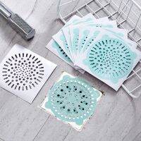 【cw】 10PCS Shower Drain Hair Catcher Strainer Filter Sticker Sink Sewer Anti-blocking Floor Accessories ！