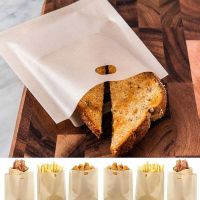 5pcs Toaster Bag Non-stick Bread Bag Reusable Sandwich Bag Microwave Oven Heating Pastry Tool