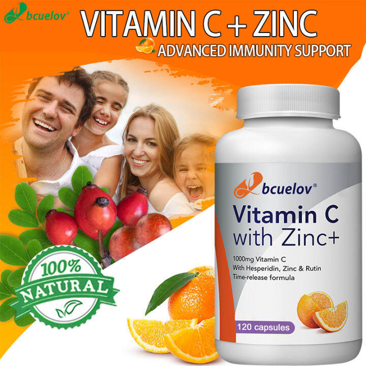Vitamin C Plus Zinc Supplement Maintains Healthy Skin Bones Teeth Gums