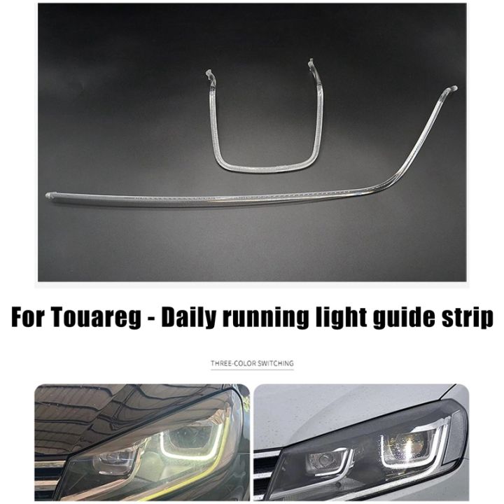 for-vw-touareg-16-18-led-drl-headlight-light-guide-plate-daytime-running-light-tube-car-daytime-running-light-bar