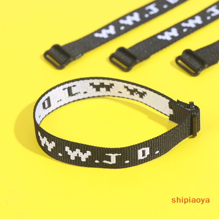 shipiaoya-กำไลสร้อยข้อมือทางศาสนาสร้อยข้อมือดับบลิวดับบลิวเจดี4ชิ้นอะไรจะพระคัมภีร์พระเยซู