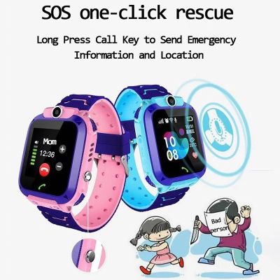 ZZOOI Childrens Smart Watch Q12 Call Phone  Take Photos  Chat Voice  Mobile Phone Positioning  Waterproof Childrens Smart Watch