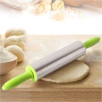 Stainless Steel Rolling Pin Non Stick Pastry Roller Dough Pizzas Fondant Dumplings Roller Baking Tool Kitchen Accessories