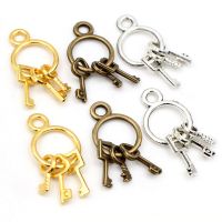 24X13mm 10pcs Antique Silver Plated Bronze Gold Plated Key Chain Handmade Charms Pendant:DIY for bracelet necklace DIY accessories and others