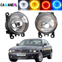 20212 X Car Angel Eye Fog Light Assembly For Jaguar XJ X358 2007 2008 2009 Driver + Passenger Fog Daytime Running Lamp DRL 20W 12V