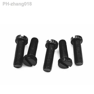 50pcs M3 iron household machinery black one word screw slotted bolt disc head bolts machine screws 6 12mm length customizable