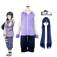 อะนิเมะเสื้อผ้า Shippuden รุ่น Hyuga Hinata เครื่องแต่งกายคอสเพลย์สาวเครื่องแต่งกายแจ็คเก็ตกางเกงวิกผมอุปกรณ์เสริมชุดนักเรียน