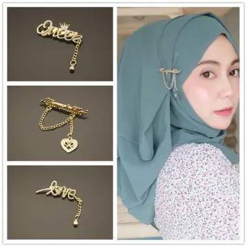 Hijab Pins Scarf Set Brooch, Cute Hijab Pins Accessories