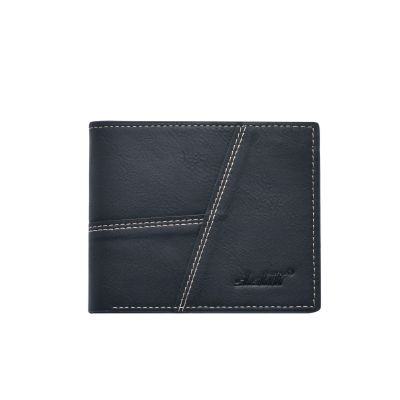 Cestlafit Store กระเป๋าสตางค์ใบสั้นวินเทจสำหรับผู้ชายกระเป๋าสตางค์แฟชั่นอเนกประสงค์กระเป๋าเก็บบัตรหัวเข็มขัดแนวนอน