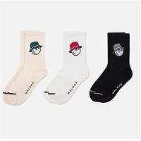 ★NEW★ Korean version of MALBON golf socks men and women with the same fisherman hat socks mid-tube socks autumn golf sports baseball socks