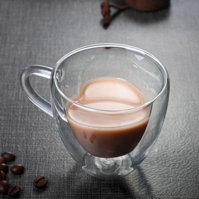 MANKA แก้วกาแฟรูปหัวใจสองชั้นแบบใช้ซ้ำได้,แก้วฉนวนกันความร้อนสำหรับทำอาหารเช้าสำหรับเครื่องดื่มร้อนแก้วคาปูชิโน่ภาชนะใส่อาหาร