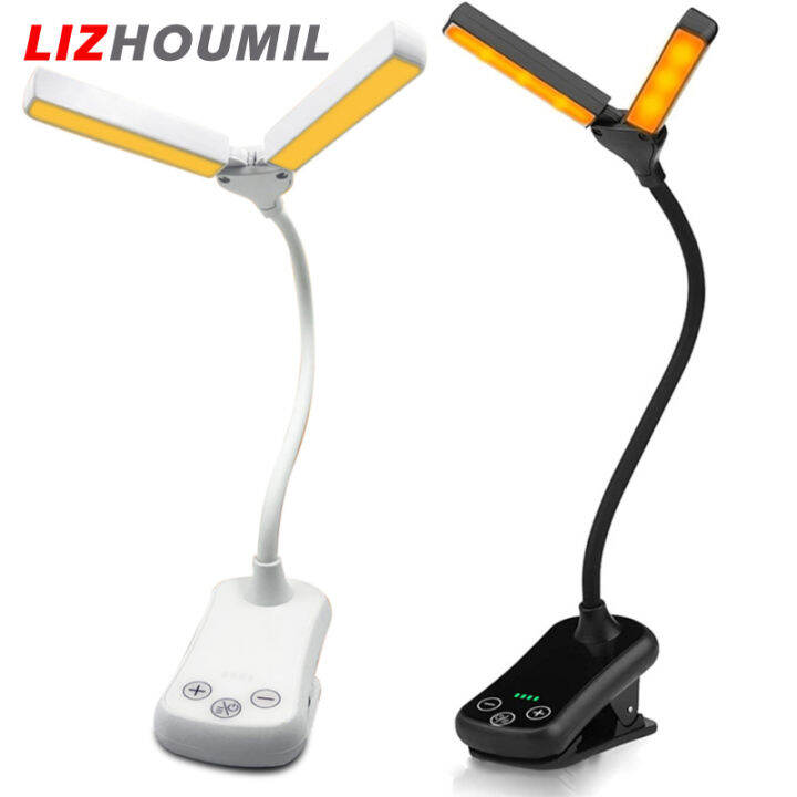 lizhoumil-ไฟอ่านหนังสือ14ดวงคลิป-led-ปรับความสว่างได้3อุณหภูมิสี8ไฟโต๊ะแบบชาร์จใหม่ได้-usb-เหมาะสำหรับคนรักหนังสือ