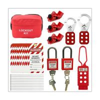 1 Set Lock Out Tag Kits with Hasps Plastic for Great Addition to Machinery, Electrical Equipment, Industrial Work, and More.