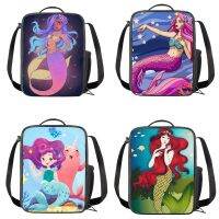 ►┇ Mermaid Cartoon Pattern Portable Lunch Bag for Kids Reusable Insulated Lunch Box Leakproof Children Lunchbag Bento Bags 2023