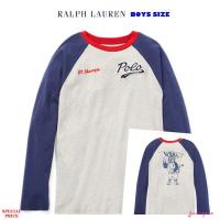 RALPH LAUREN COTTON JERSEY BASEBALL T-SHIRT (BOYS SIZE 8-20 YEARS)