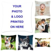 【CW】⊙  MIAOTU Custom Cushion Cover Throw Wedding Pets Baby Print Pillowcase Drop Shipping