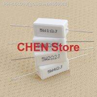 10PCS NEW 5W Cement Resistance Divider Horizontal Porcelain Shell Resistor Error Small Smooth Surface 1/2/3/4/5/6/8/10/20R Ohm