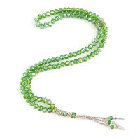 Qiudo 8มม. 99เม็ดสายประคำคริสตัล Tasbih Tasbeeh Masbaha กำไลมุสลิมอิสลาม