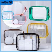 HOTSUN56 คุณภาพสูง Make Up Pouch Beauty Case กระเป๋า PVC ที่วางเครื่องสำอางเสริมสวย เคสแต่งหน้าแบบใส Travel Organizer