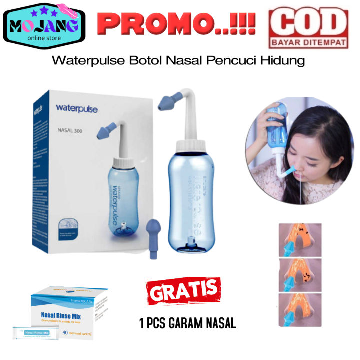 BONUS 1 Sachet Garam Nasal Waterpulse Botol Nasal Pencuci Hidung ...