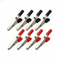 ﹍◈ Hot 10pcs 50mm Plastic Handle Test Probe Metal Alligator Clips Connector Connect Socket Plug for Battery