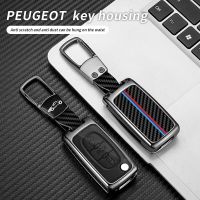 Carbon Fiber Car Key Case Cover Shell Fob For Peugeot 107 207 307 308 407 607 3008 5008 Citroen Xsara Picasso C5 C6 C8 Accessory