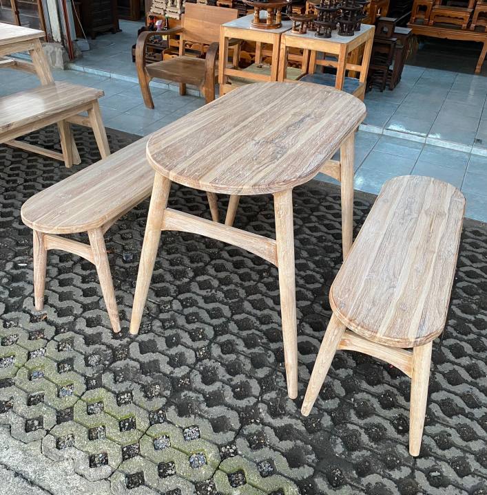 ชุด-3-ชิ้น-ชุดโต๊ะนั่งเล่นไม้สัก-โต๊ะกาแฟไม้สัก-ผู้ใหญ่นั่งได้-รับน้ำหนักได้เยอะ-ประกอบแล้ว-ทนแดด-ทนฝน-เก้าอี้สนาม-teak-wooden-table-amp-chair-large