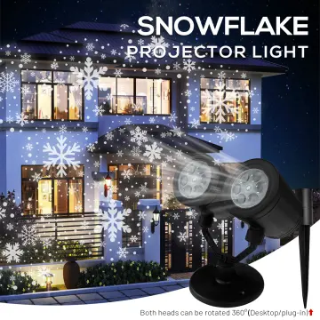 Christmas Snowflake Projector Lights, Rotating LED Snowfall Projection Lamp  with Remote Control, Outdoor Waterproof Sparkling Decorative Lighting for  Halloween Xmas Party 
