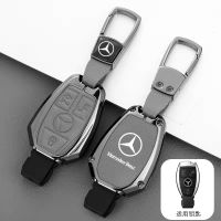 กุญแจรถอัลลอยสังกะสีปกป้องฝาครอบเคสสำหรับ Mercedes Benz BGA AMG W203 W211 W210 W124 W202 W204 W205 W212 W176 E Class W213 S คลาส