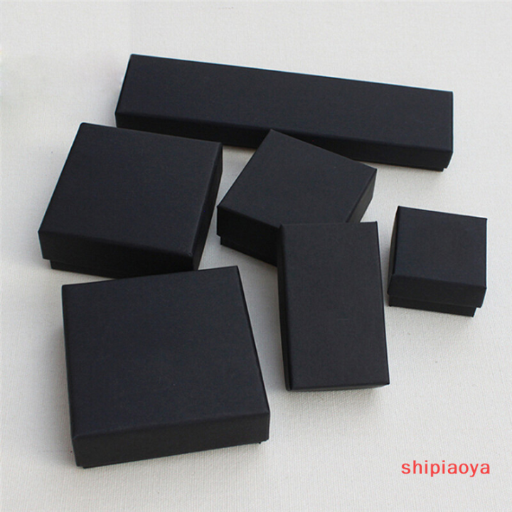 shipiaoya-แพคเกจเป็นกระดาษสีดำสร้อยคอต่างหูสร้อยข้อมือเครื่องประดับของตกแต่งกล่องของขวัญ