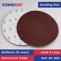 Sanding Discs 225mm (9-inch) 10-Piece Aluminum Oxide Dry Sandpapers Hook and Loop Grit-40~400 Cleaning Tools